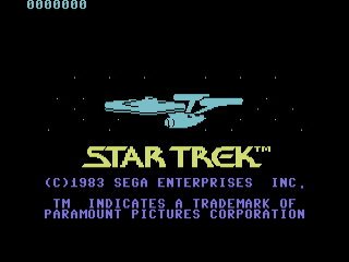 Star Trek: Strategic Operations Simulator title screen for Commodore 64
